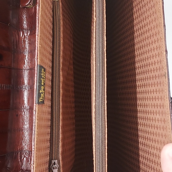 Vintage 90's The Top eel skin shoulder bag. - Picture 4 of 5